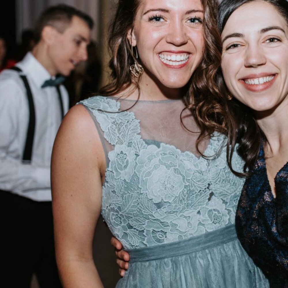 Etsy Lace/Tool Dusty Blue Bridesmaid Dress